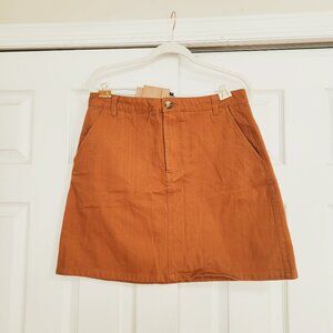 NWT! Princess Highway Camel Colored Denim Mini Skirt Sz AU14 / US12